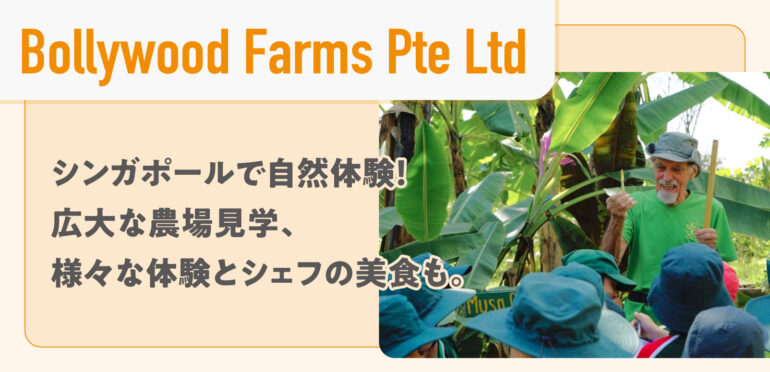 【Bollywood Farms Pte Ltd】シンガポールで自然体験!広大な農場見学、様々な体験とシェフの美食も。