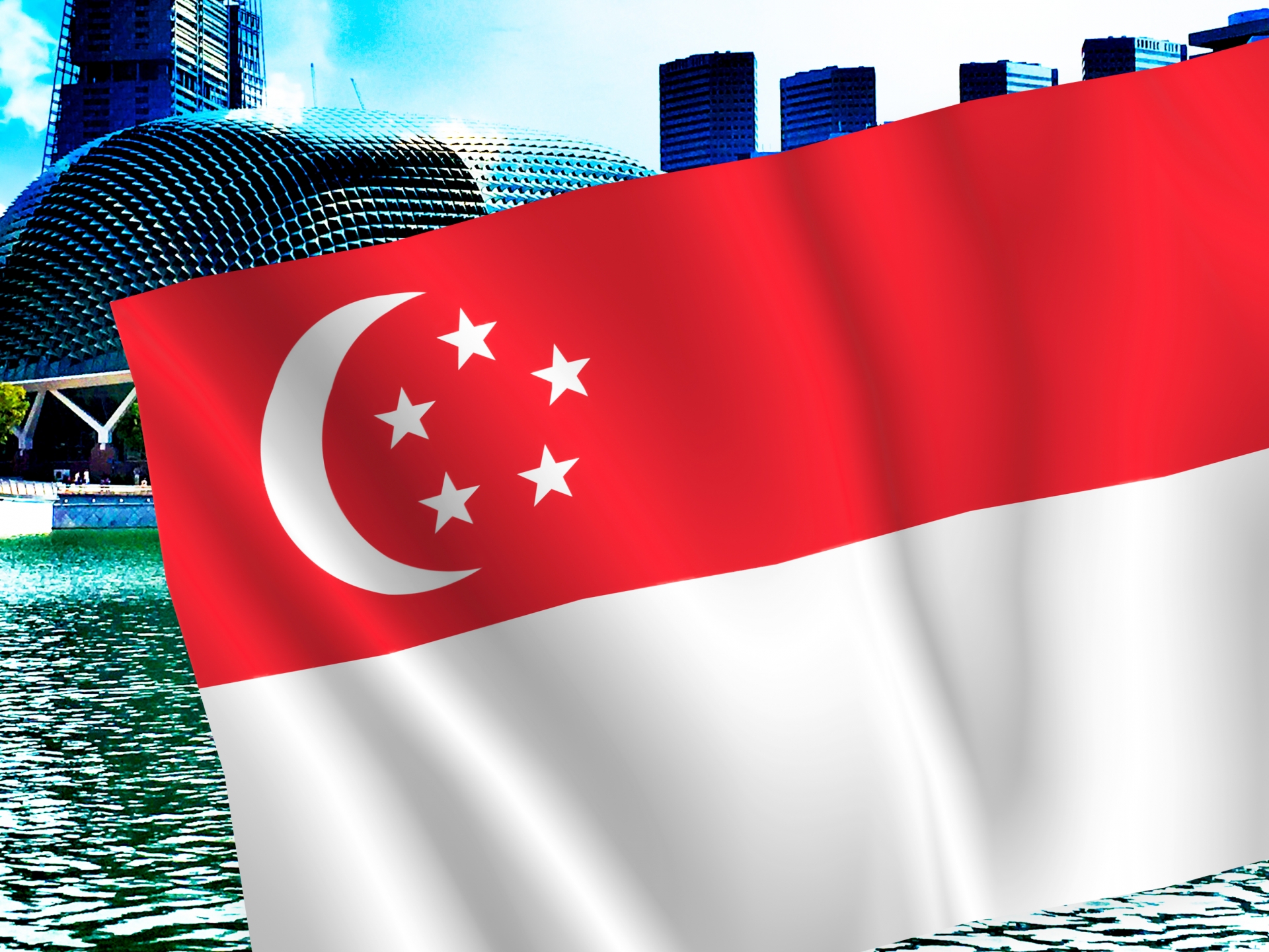 シンガポール 国旗 画像